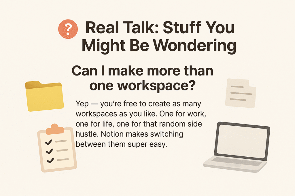 Screenshot of Notion's “create new workspace” screen